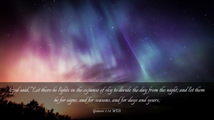 Picture 03 - Genesis 1:14 WEB Desktop Wallpaper - God said, 