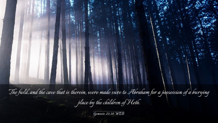 Picture 03 - Genesis 23:20 WEB Desktop Wallpaper - The field, and the cave that is therein, were - Desktop Bible Verse Wallpaper