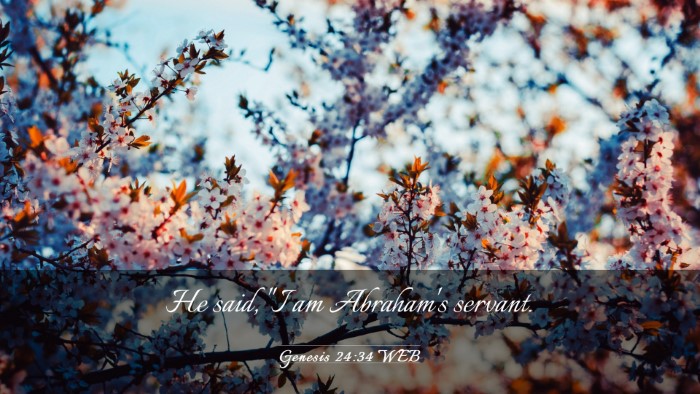 Picture 03 - Genesis 24:34 WEB Desktop Wallpaper - He said, 