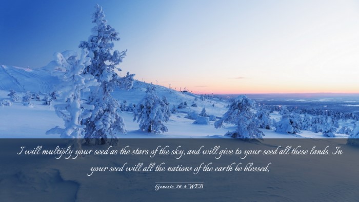 Picture 03 - Genesis 26:4 WEB Desktop Wallpaper - I will multiply your seed as the stars of the - Desktop Bible Verse Wallpaper