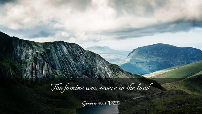 Picture 03 - Genesis 43:1 WEB Desktop Wallpaper - The famine was severe in the - Desktop Bible Verse Wallpaper