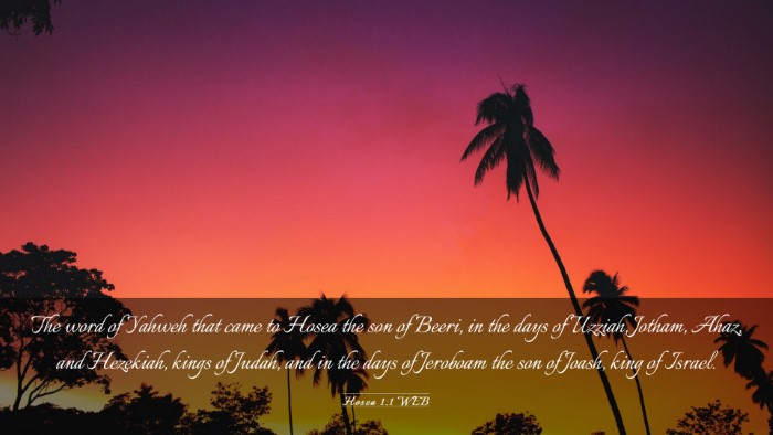 Picture 03 - Hosea 1:1 WEB Desktop Wallpaper - The word of Yahweh that came to Hosea the son of - Desktop Bible Verse Wallpaper