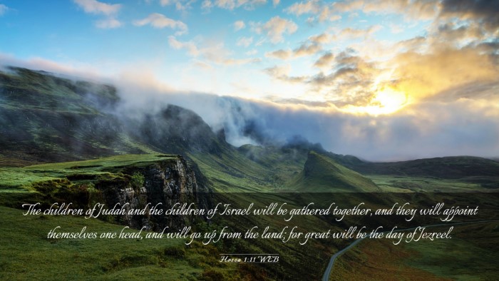 Picture 03 - Hosea 1:11 WEB Desktop Wallpaper - The children of Judah and the children of Israel - Desktop Bible Verse Wallpaper