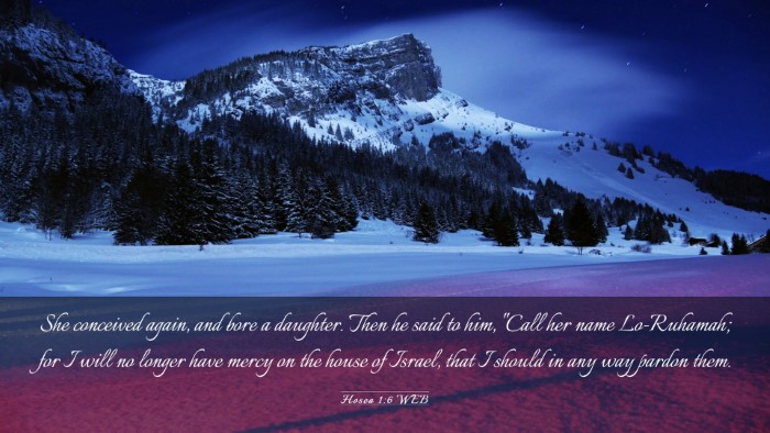 Picture 03 - Hosea 1:6 WEB Desktop Wallpaper - She conceived again, and bore a daughter. Then he - Desktop Bible Verse Wallpaper
