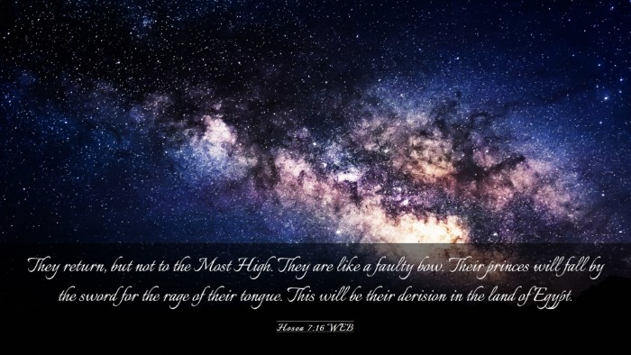 Picture 03 - Hosea 7:16 WEB Desktop Wallpaper - They return, but not to the Most High. They are - Desktop Bible Verse Wallpaper