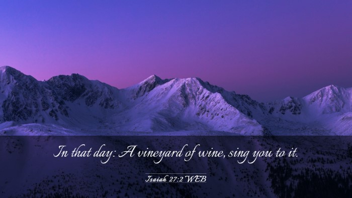 Picture 03 - Isaiah 27:2 WEB Desktop Wallpaper - In that day: A vineyard of wine, sing you to - Desktop Bible Verse Wallpaper