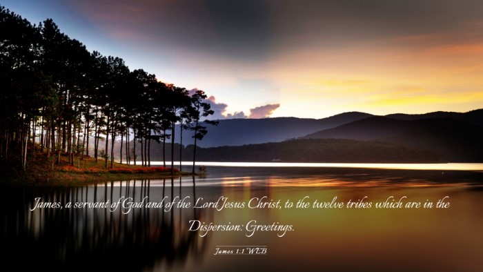 Picture 03 - James 1:1 WEB Desktop Wallpaper - James, a servant of God and of the Lord Jesus - Desktop Bible Verse Wallpaper