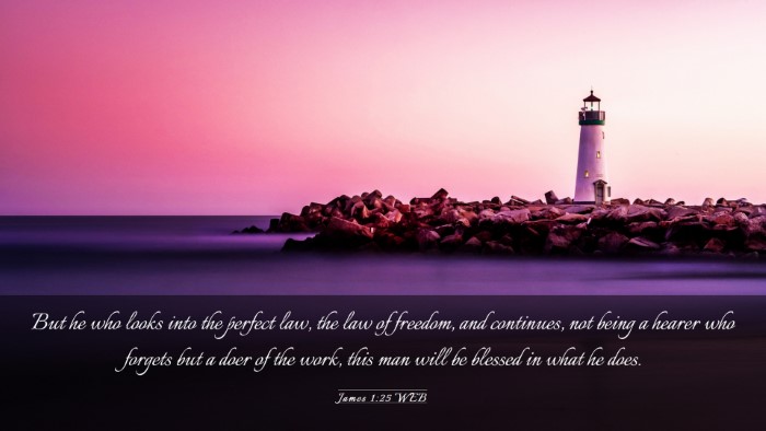Picture 03 - James 1:25 WEB Desktop Wallpaper - But he who looks into the perfect law, the law of - Desktop Bible Verse Wallpaper