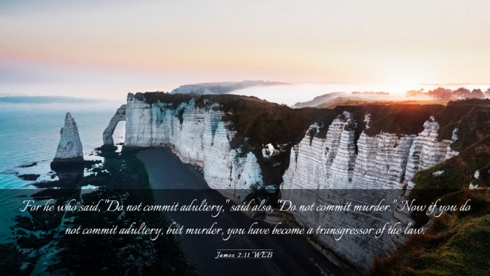 Picture 03 - James 2:11 WEB Desktop Wallpaper - For he who said, 