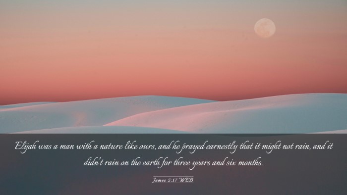 Picture 03 - James 5:17 WEB Desktop Wallpaper - Elijah was a man with a nature like ours, and he - Desktop Bible Verse Wallpaper