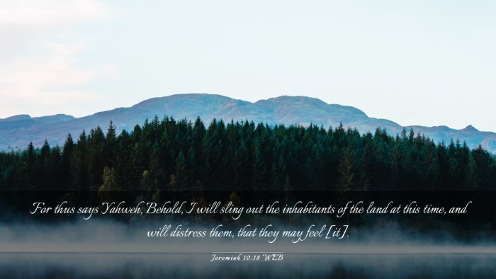 Picture 03 - Jeremiah 10:18 WEB Desktop Wallpaper - For thus says Yahweh, Behold, I will sling out - Desktop Bible Verse Wallpaper