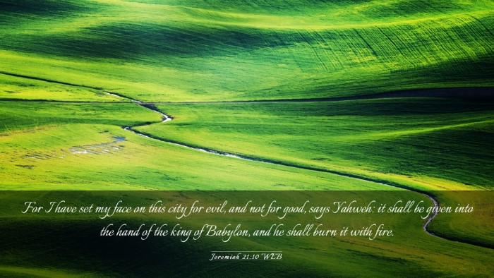 Picture 03 - Jeremiah 21:10 WEB Desktop Wallpaper - For I have set my face on this city for evil, and - Desktop Bible Verse Wallpaper