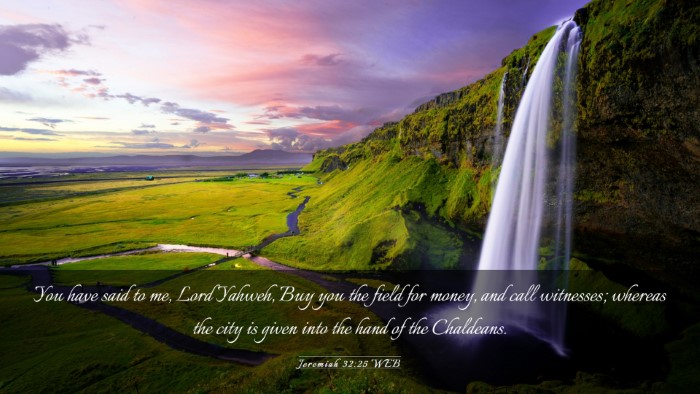 Picture 03 - Jeremiah 32:25 WEB Desktop Wallpaper - You have said to me, Lord Yahweh, Buy you the - Desktop Bible Verse Wallpaper