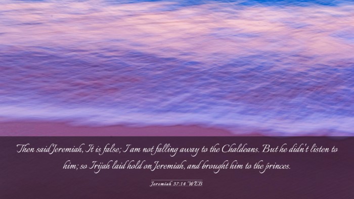 Picture 03 - Jeremiah 37:14 WEB Desktop Wallpaper - Then said Jeremiah, It is false; I am not falling - Desktop Bible Verse Wallpaper