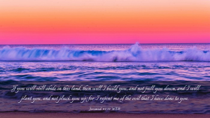 Picture 03 - Jeremiah 42:10 WEB Desktop Wallpaper - If you will still abide in this land, then will I - Desktop Bible Verse Wallpaper