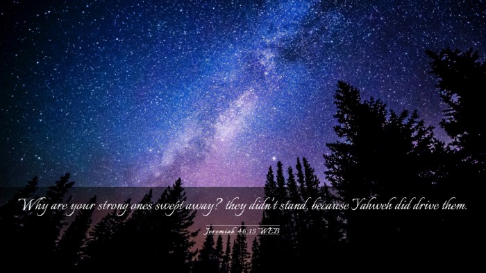 Picture 03 - Jeremiah 46:15 WEB Desktop Wallpaper - Why are your strong ones swept away? they didn't - Desktop Bible Verse Wallpaper