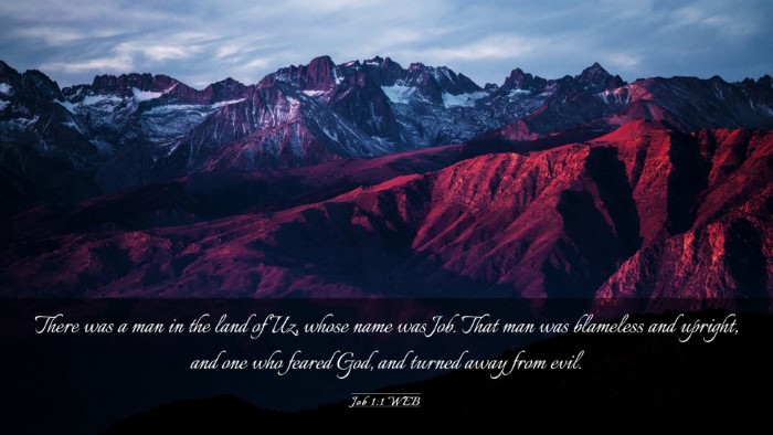 Picture 03 - Job 1:1 WEB Desktop Wallpaper - There was a man in the land of Uz, whose name was - Desktop Bible Verse Wallpaper
