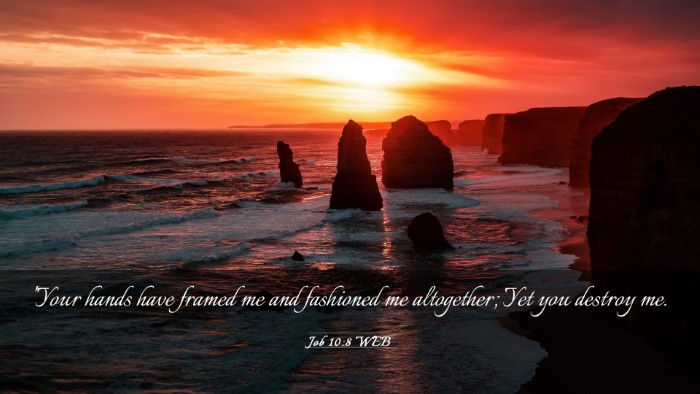 Picture 03 - Job 10:8 WEB Desktop Wallpaper - 'Your hands have framed me and fashioned me - Desktop Bible Verse Wallpaper