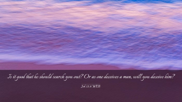 Picture 03 - Job 13:9 WEB Desktop Wallpaper - Is it good that he should search you out? Or as - Desktop Bible Verse Wallpaper