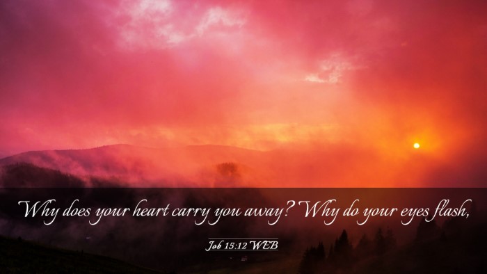 Picture 03 - Job 15:12 WEB Desktop Wallpaper - Why does your heart carry you away? Why do your - Desktop Bible Verse Wallpaper