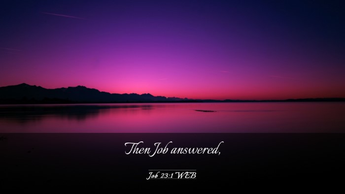 Picture 03 - Job 23:1 WEB Desktop Wallpaper - Then Job - Desktop Bible Verse Wallpaper