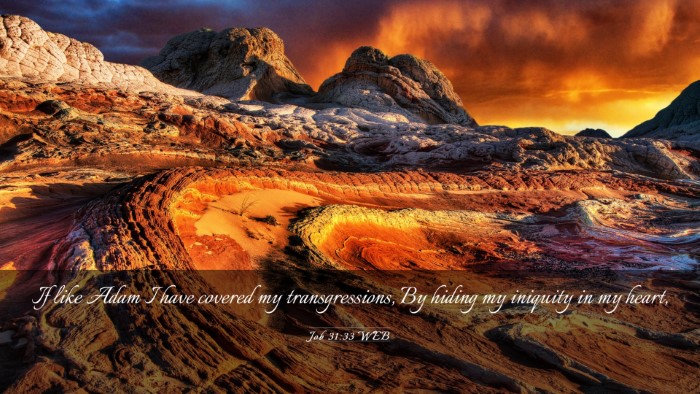 Picture 03 - Job 31:33 WEB Desktop Wallpaper - If like Adam I have covered my transgressions, By - Desktop Bible Verse Wallpaper