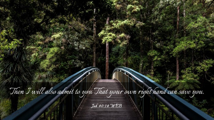 Picture 03 - Job 40:14 WEB Desktop Wallpaper - Then I will also admit to you That your own right - Desktop Bible Verse Wallpaper