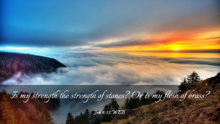 Picture 03 - Job 6:12 WEB Desktop Wallpaper - Is my strength the strength of stones? Or is my - Desktop Bible Verse Wallpaper
