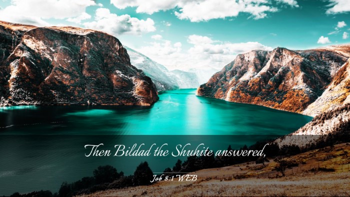 Picture 03 - Job 8:1 WEB Desktop Wallpaper - Then Bildad the Shuhite - Desktop Bible Verse Wallpaper