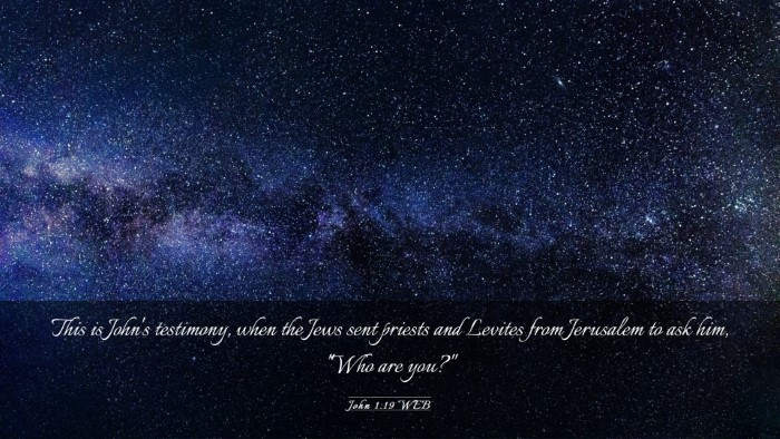 Picture 03 - John 1:19 WEB Desktop Wallpaper - This is John's testimony, when the Jews sent - Desktop Bible Verse Wallpaper