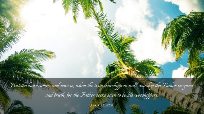 Picture 03 - John 4:23 WEB Desktop Wallpaper - But the hour comes, and now is, when the true - Desktop Bible Verse Wallpaper