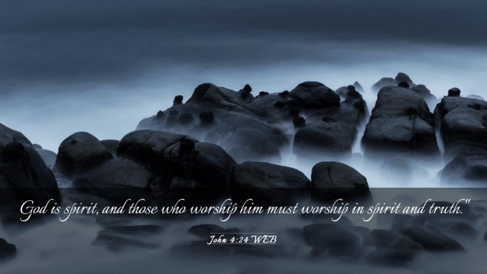 Picture 03 - John 4:24 WEB Desktop Wallpaper - God is spirit, and those who worship him must - Desktop Bible Verse Wallpaper