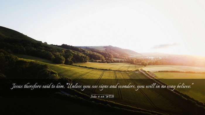 Picture 03 - John 4:48 WEB Desktop Wallpaper - Jesus therefore said to him, 