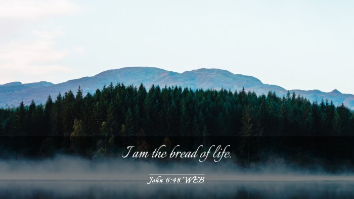 Picture 03 - John 6:48 WEB Desktop Wallpaper - I am the bread of - Desktop Bible Verse Wallpaper