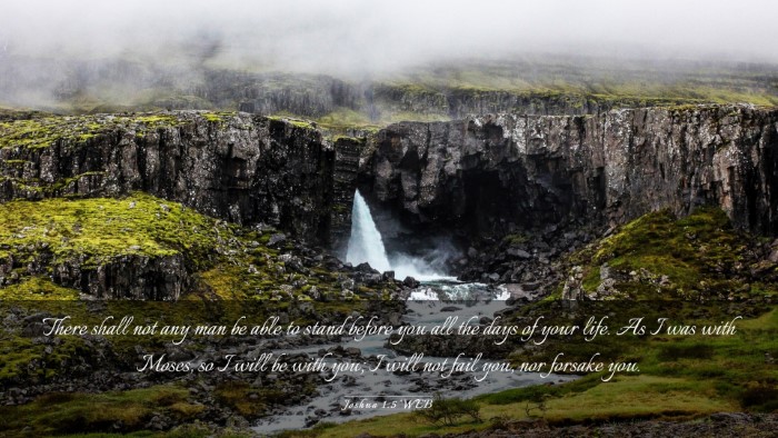 Picture 03 - Joshua 1:5 WEB Desktop Wallpaper - There shall not any man be able to stand before - Desktop Bible Verse Wallpaper