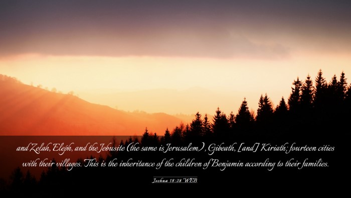 Picture 03 - Joshua 18:28 WEB Desktop Wallpaper - and Zelah, Eleph, and the Jebusite (the same is - Desktop Bible Verse Wallpaper