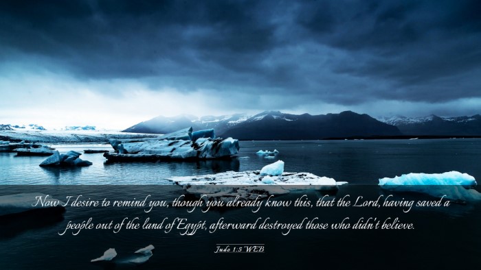 Picture 03 - Jude 1:5 WEB Desktop Wallpaper - Now I desire to remind you, though you already - Desktop Bible Verse Wallpaper