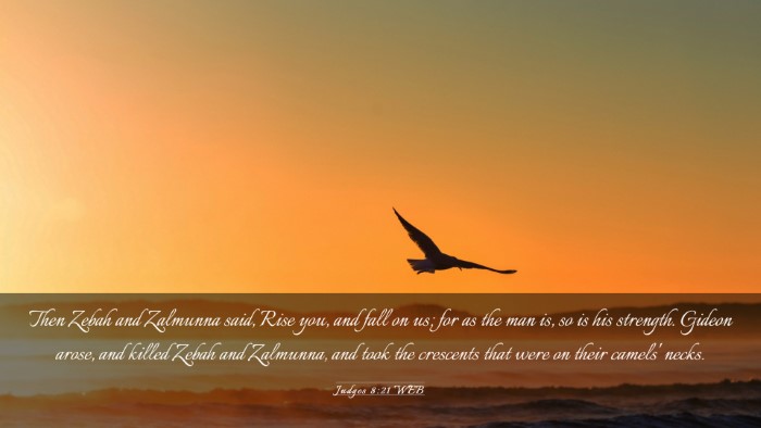 Picture 03 - Judges 8:21 WEB Desktop Wallpaper - Then Zebah and Zalmunna said, Rise you, and fall - Desktop Bible Verse Wallpaper