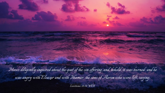 Picture 03 - Leviticus 10:16 WEB Desktop Wallpaper - Moses diligently inquired about the goat of the - Desktop Bible Verse Wallpaper