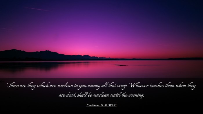 Picture 03 - Leviticus 11:31 WEB Desktop Wallpaper - These are they which are unclean to you among all - Desktop Bible Verse Wallpaper