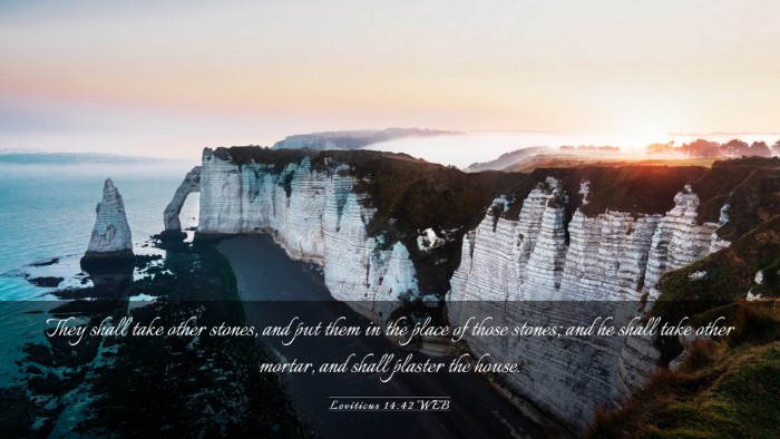 Picture 03 - Leviticus 14:42 WEB Desktop Wallpaper - They shall take other stones, and put them in the - Desktop Bible Verse Wallpaper