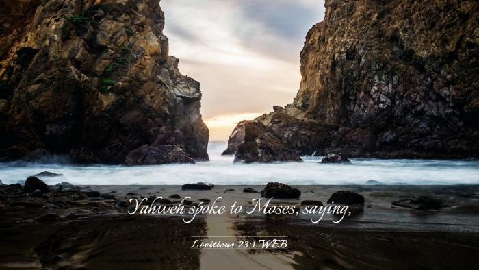 Picture 03 - Leviticus 23:1 WEB Desktop Wallpaper - Yahweh spoke to Moses, - Desktop Bible Verse Wallpaper