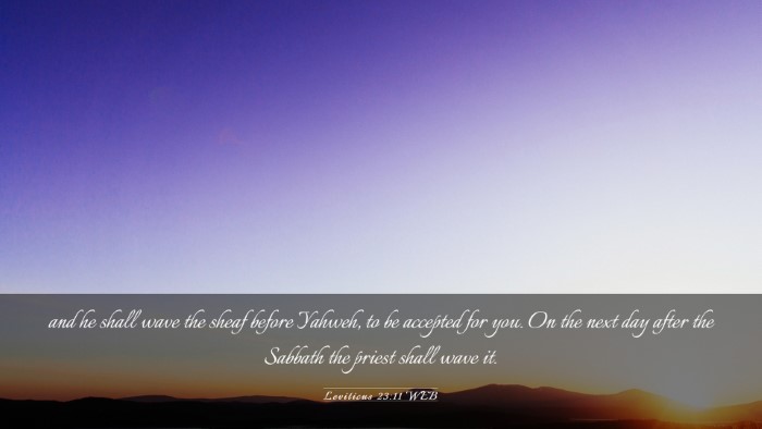 Picture 03 - Leviticus 23:11 WEB Desktop Wallpaper - and he shall wave the sheaf before Yahweh, to be - Desktop Bible Verse Wallpaper