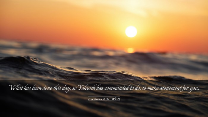 Picture 03 - Leviticus 8:34 WEB Desktop Wallpaper - What has been done this day, so Yahweh has - Desktop Bible Verse Wallpaper