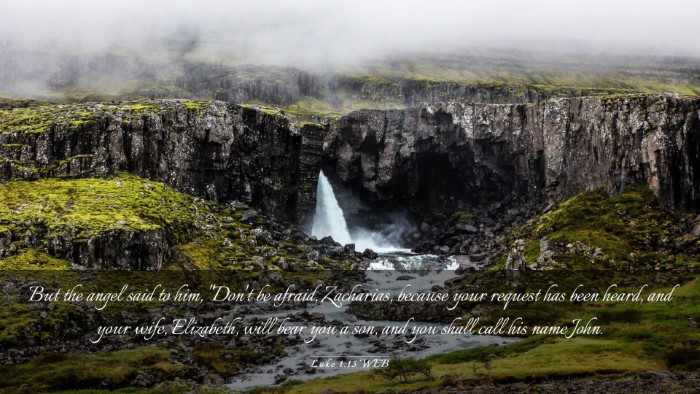 Picture 03 - Luke 1:13 WEB Desktop Wallpaper - But the angel said to him, 