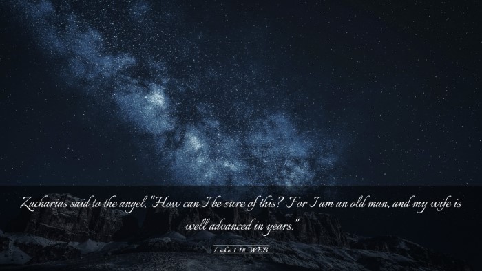 Picture 03 - Luke 1:18 WEB Desktop Wallpaper - Zacharias said to the angel, 