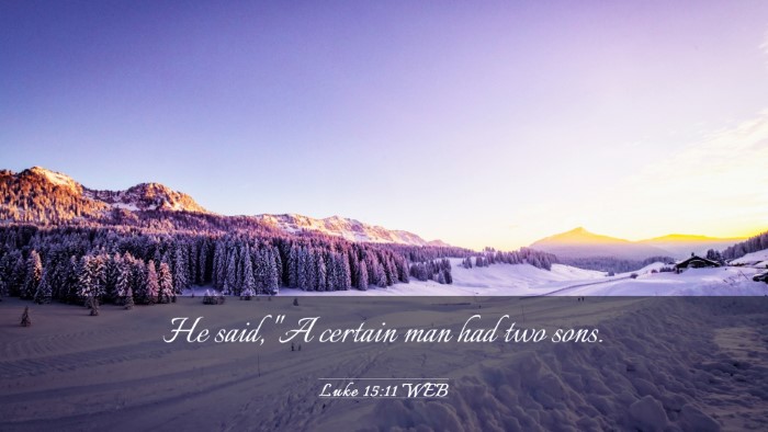 Picture 03 - Luke 15:11 WEB Desktop Wallpaper - He said, 