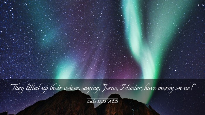 Picture 03 - Luke 17:13 WEB Desktop Wallpaper - They lifted up their voices, saying, 