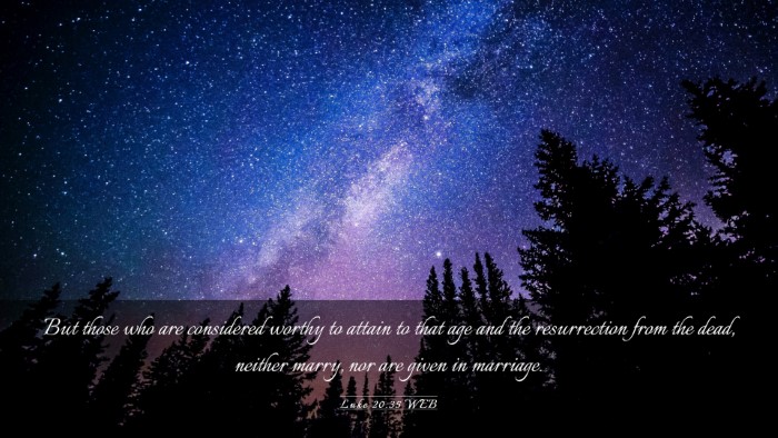 Picture 03 - Luke 20:35 WEB Desktop Wallpaper - But those who are considered worthy to attain to - Desktop Bible Verse Wallpaper