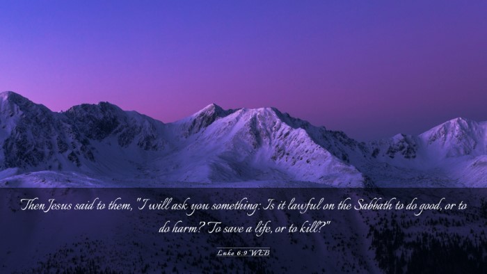 Picture 03 - Luke 6:9 WEB Desktop Wallpaper - Then Jesus said to them, 